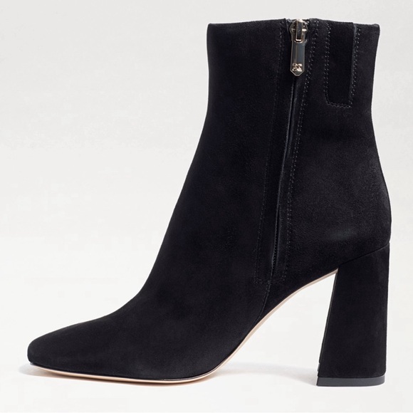 Black Suede Ankle Booties - Picture 2 of 3